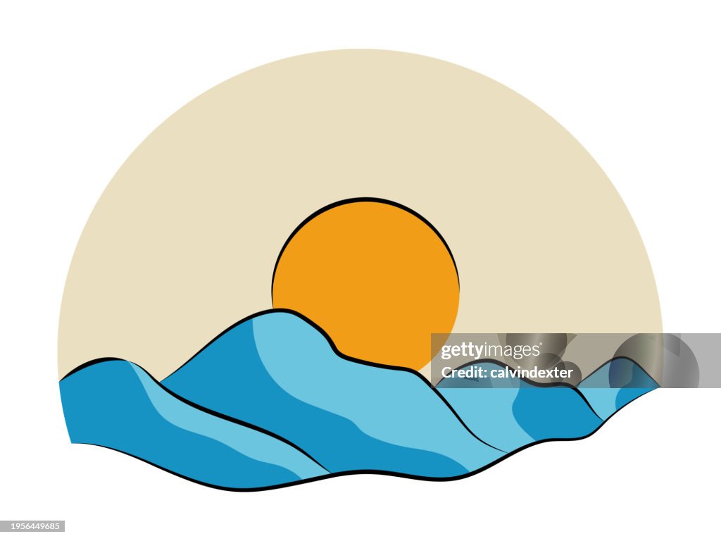 Sunrise sunset illustration