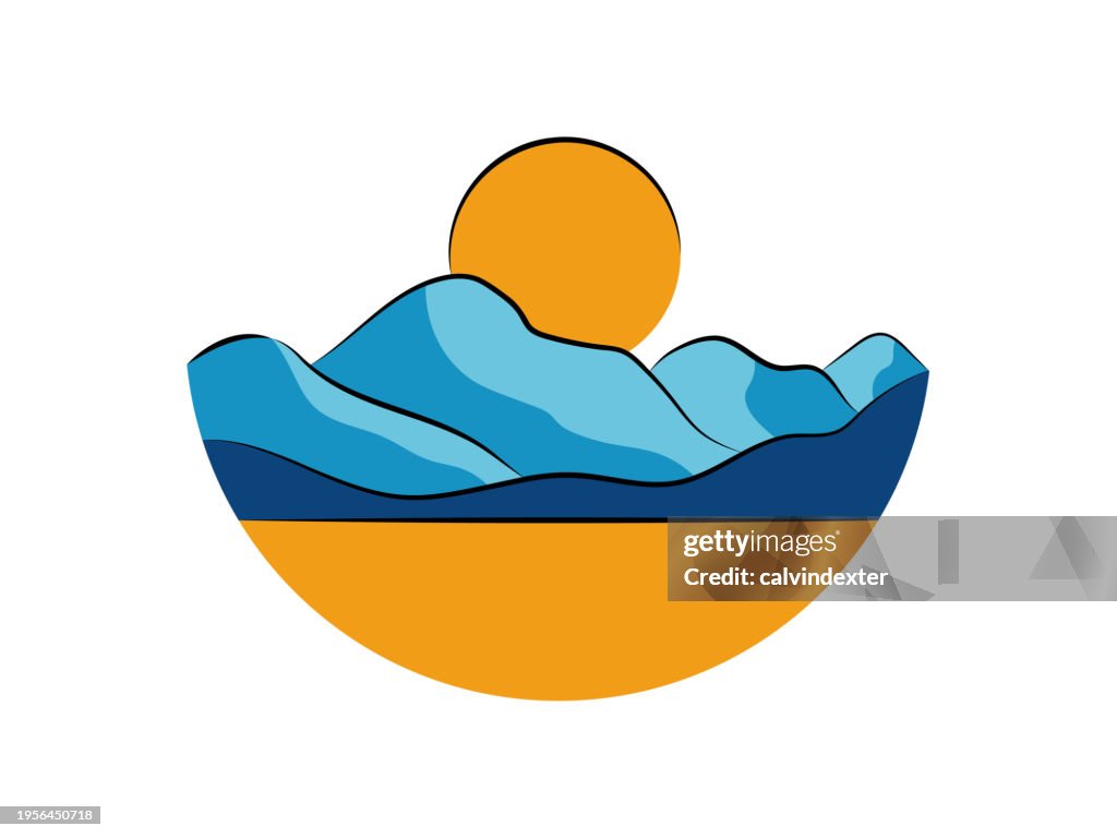 Sunrise sunset illustration