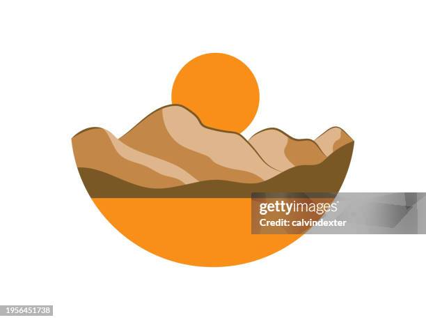 sunrise sunset illustration - golden hour stock illustrations