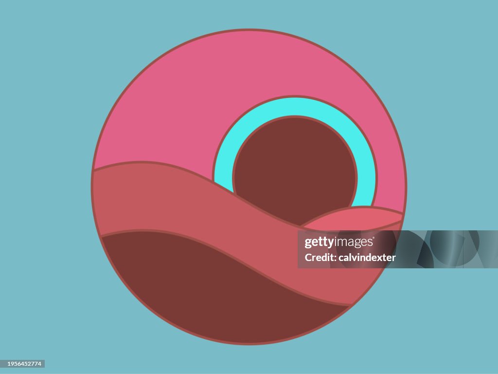 Sunrise sunset illustration