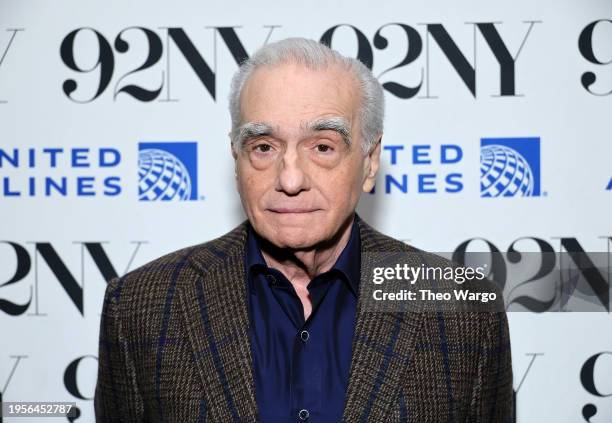 Martin Scorsese attends Reel Pieces With Annette Insdorf: Martin Scorsese at The 92nd Street Y, New York on January 23, 2024 in New York City.