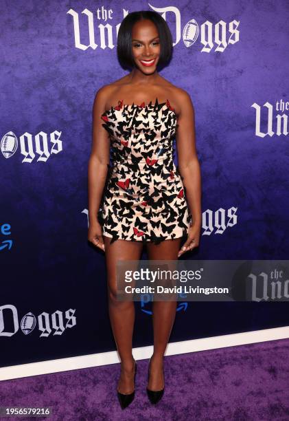 Tika Sumpter attends the world premiere of Prime Video's "The Underdoggs" at the Culver Theater on January 23, 2024 in Culver City, California.