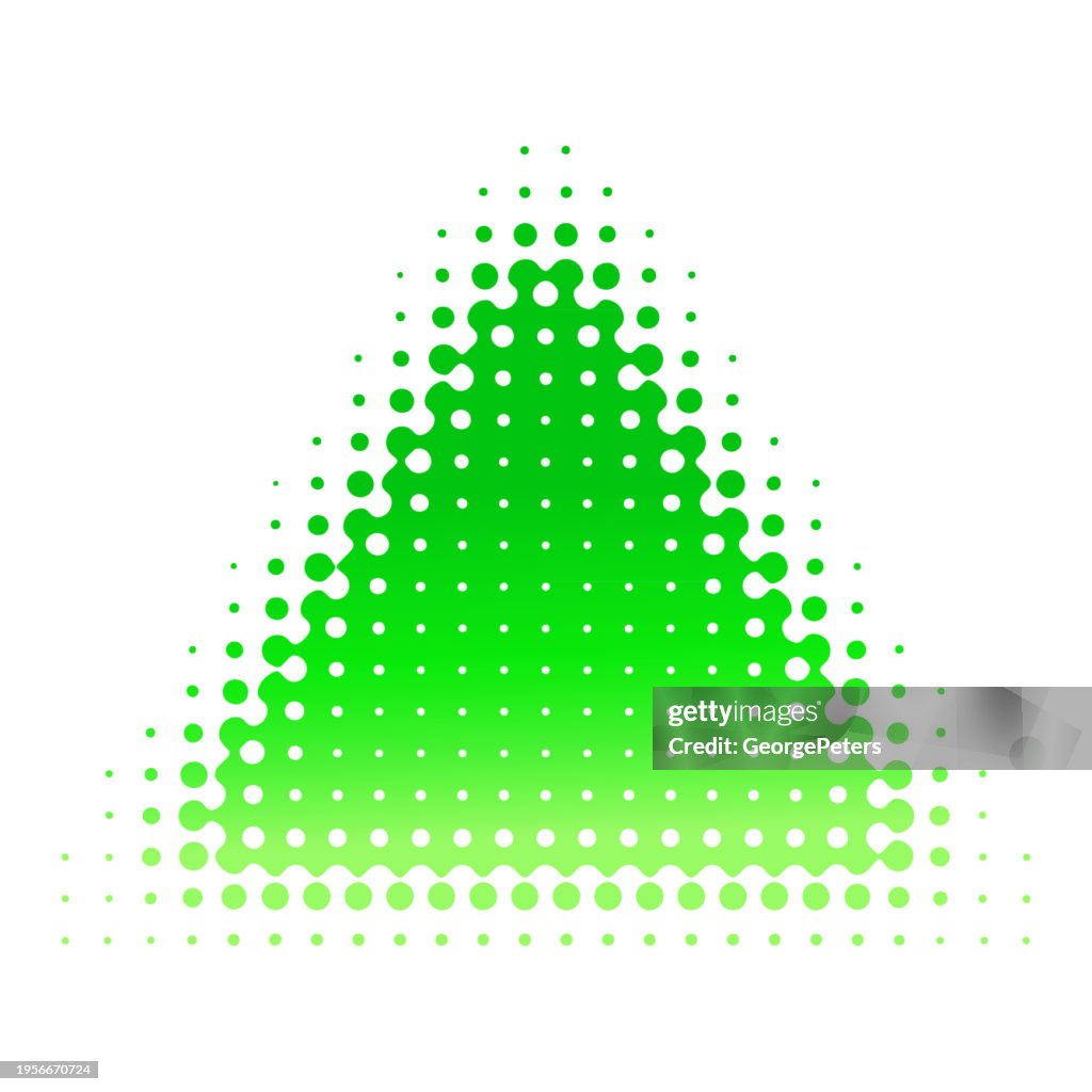 Triangle Shaped Frameborder With Halftone High-Res Vector Graphic ...