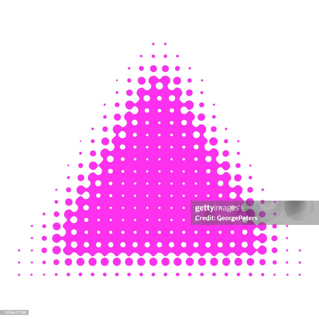 Triangle Shaped Frameborder With Halftone High-Res Vector Graphic ...
