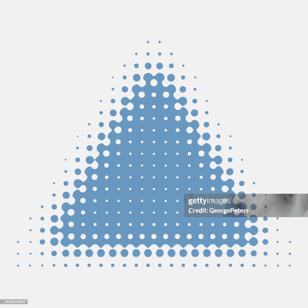 Ms Frame Triangle Shape Triangle Shaped Frameborder With Halftone High-Res Vector Graphic ...