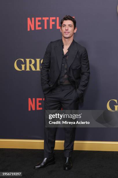 Alberto Guerra attends the Miami premiere of "Griselda" at The Fillmore Miami Beach on January 23, 2024 in Miami Beach, Florida.