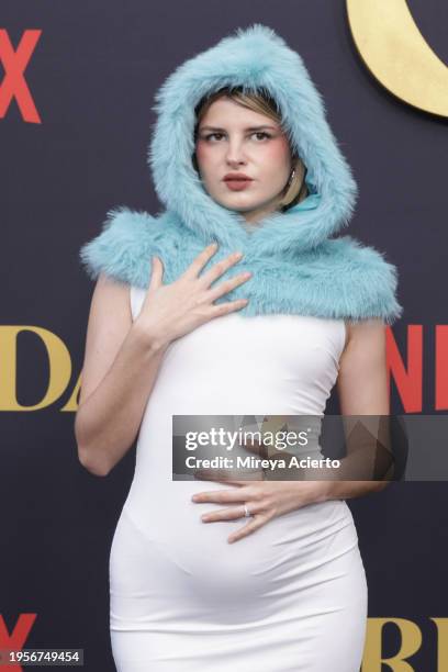 Sol Carlos attends the Miami premiere of "Griselda" at The Fillmore Miami Beach on January 23, 2024 in Miami Beach, Florida.