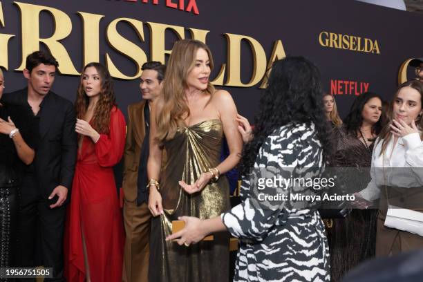 Actress Sofia Vergara attends the Miami premiere of "Griselda" at The Fillmore Miami Beach on January 23, 2024 in Miami Beach, Florida.
