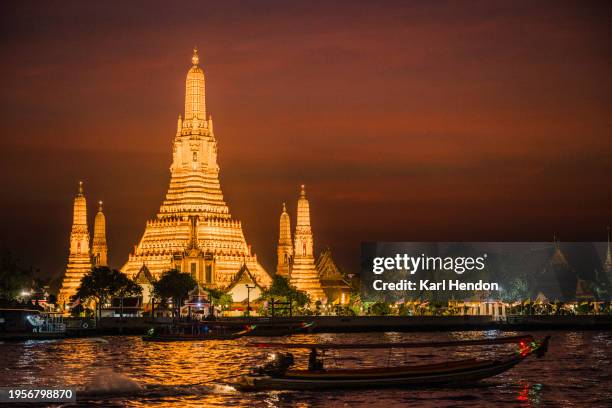 a temple in bangkok, thailand - buddhism stock pictures, royalty-free photos & images