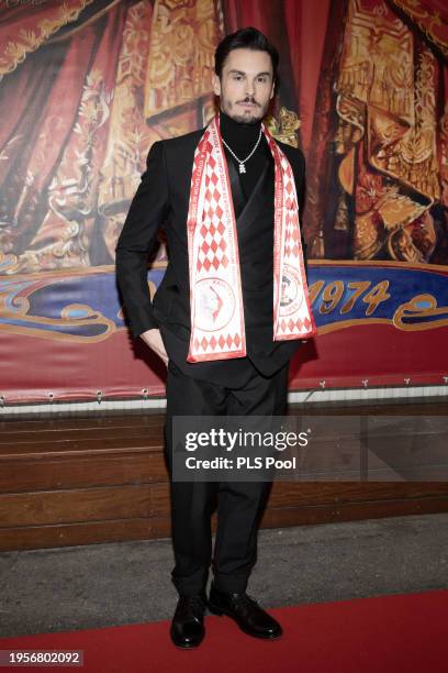 Baptiste Giabiconi attends the 46th International Circus Festival on January 23, 2024 in Monaco, Monaco.