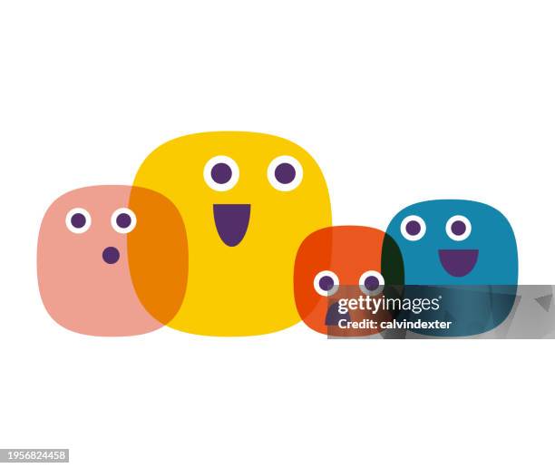 ilustrações de stock, clip art, desenhos animados e ícones de emoticons cute facial expression - feedback comunicação