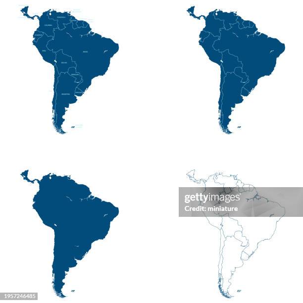 south america map - ecuador stock illustrations