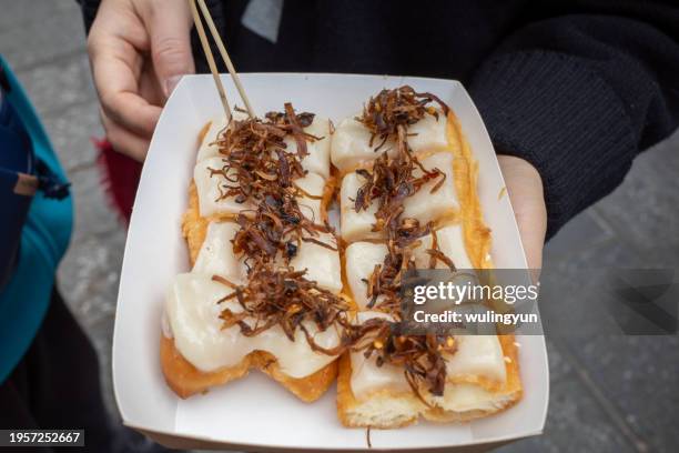 yunnan street food, youtiao with mushroom - youtiao stock pictures, royalty-free photos & images