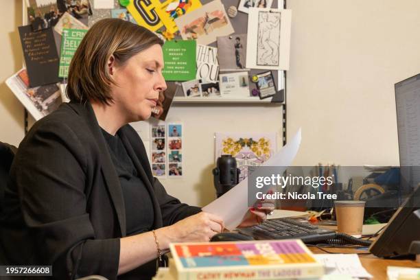 Jess Phillips Labour MP for Birmingham Yardley in her Westminster office on January 22, 2024 in London, England.