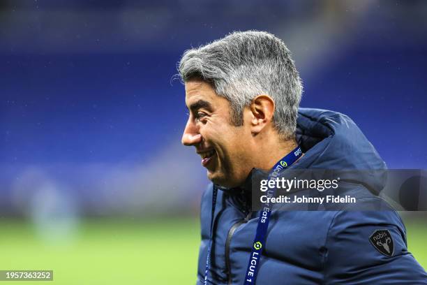 Smail BOUABDELLAH, journalist of Amazon Prime prior the Ligue 1 Uber Eats match between Olympique Lyonnais and Stade Rennais Football Club at...