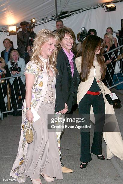Musician Steven Tyler and wife Teresa and guest at the Metropolitan Museum of Art Costume Institute Benefit Gala sponsored by Gucci April 28, 2003 at...
