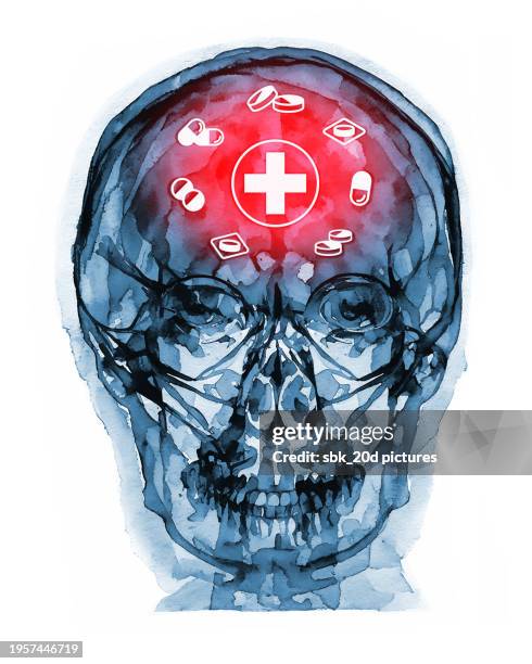 skull rx 020 - ibuprofen stock pictures, royalty-free photos & images