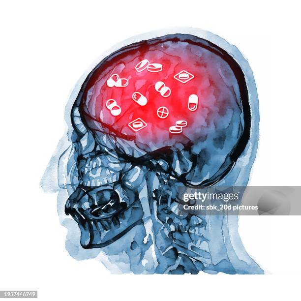 skull rx 025 - ibuprofen stock pictures, royalty-free photos & images
