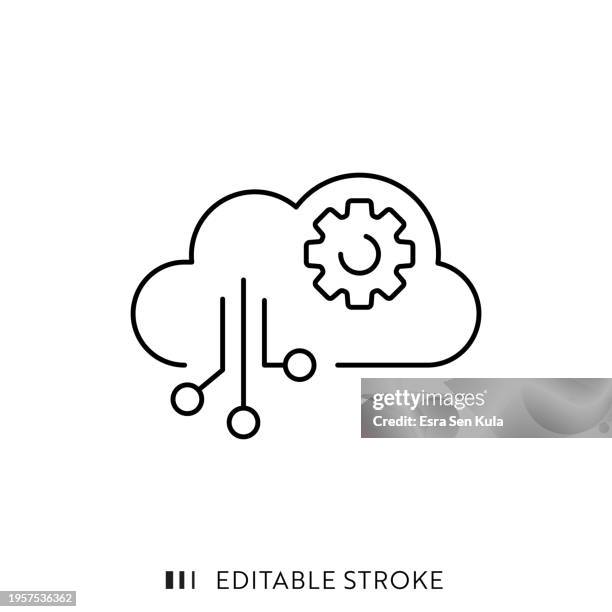 industrial transition line icon design with editable stroke. suitable for infographics, web pages, mobile apps, ui, ux, and gui design. - binary code white background stock illustrations