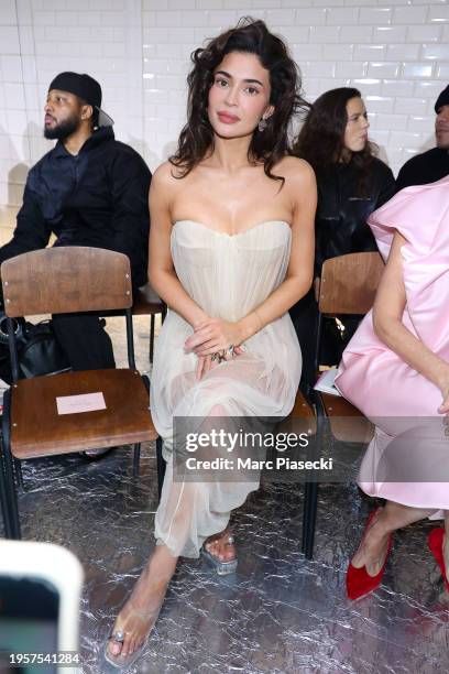 Kylie Jenner attends the Jean Paul Gaultier Haute Couture Spring/Summer 2024 show as part of Paris Fashion Week on January 24, 2024 in Paris, France.