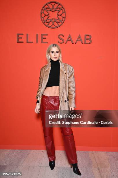 Caroline Daur attends the Elie Saab Haute Couture Spring/Summer 2024 show as part of Paris Fashion Week on January 24, 2024 in Paris, France.
