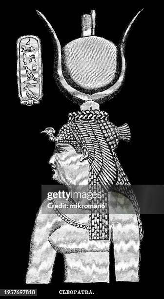 portrait of cleopatra (cleopatra vii thea philopator) - queen of the ptolemaic kingdom of egypt from 51 to 30 bc - african queen stock pictures, royalty-free photos & images