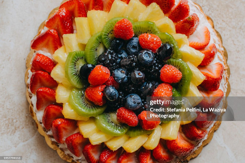 Fruit Tart From Above