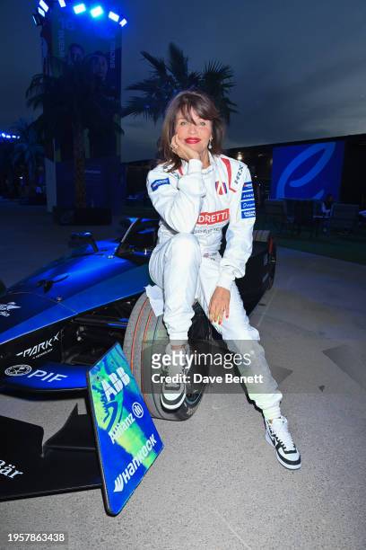 Helena Christensen attends day two of the Formula E World Championships 2024 Diriyah E-Prix on January 27, 2024 in Diriyah, Saudi Arabia.