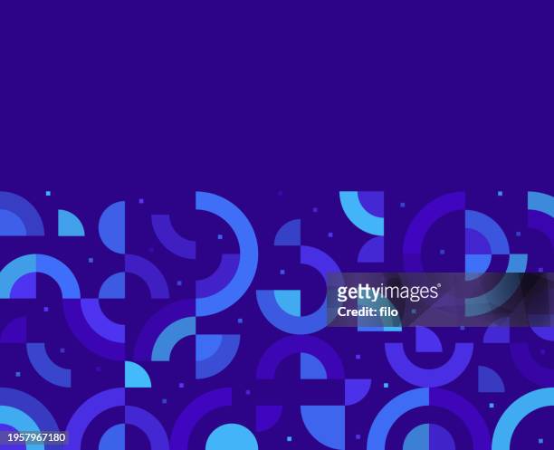 modern circle geometric curve lines frame abstract background - vision films stock illustrations