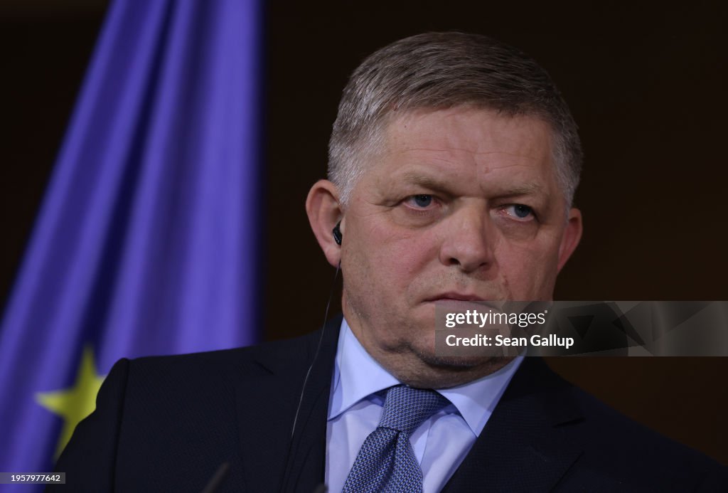 Slovak Prime Minister Robert Fico Meets With Scholz In Berlin
