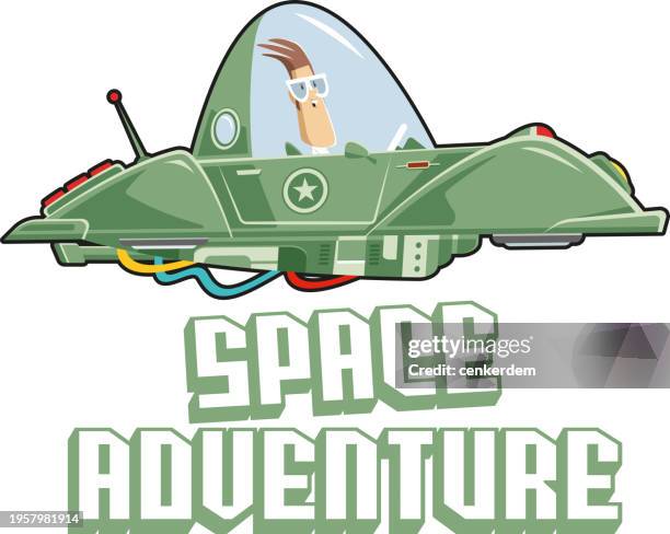 flying car - aerospace engine stock illustrations