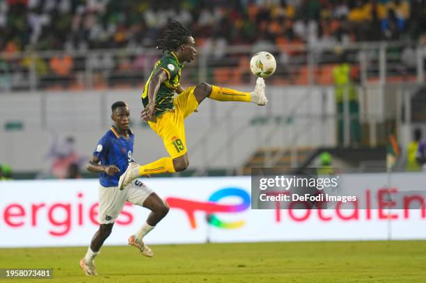 Fousseni Diabate of Mali controls the ball during the TotalEnergies CAF Africa Cup of Nations group stage match between Namibia and Mali at Stade de...