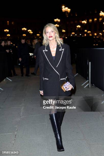 Helena Bordon attends the Valentino Haute Couture Spring/Summer 2024 show as part of Paris Fashion Week on January 24, 2024 in Paris, France.