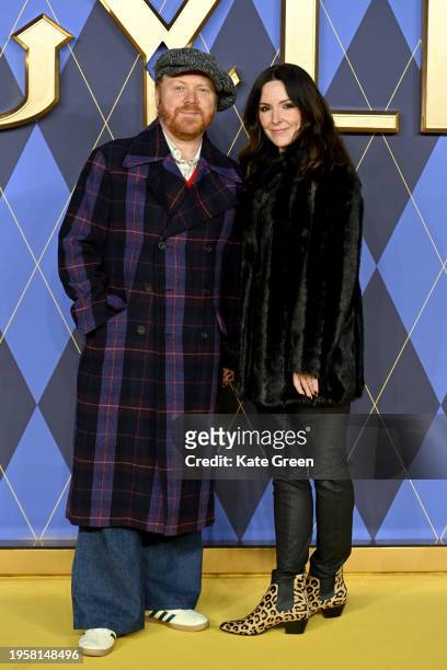 Leigh Francis and Jill Carter attends the World premiere of "Argylle" at Odeon Luxe Leicester Square on January 24, 2024 in London, England.