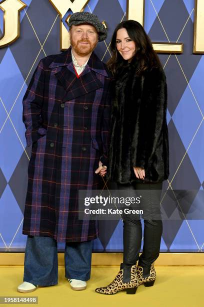 Leigh Francis and Jill Carter attends the World premiere of "Argylle" at Odeon Luxe Leicester Square on January 24, 2024 in London, England.