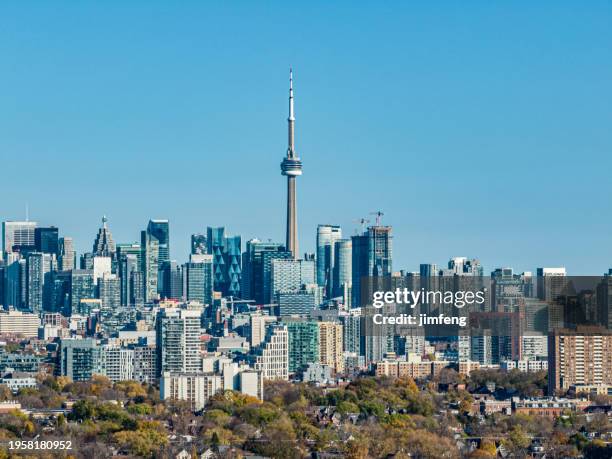 toronto downtown cityscape, canada - toronto highway stock pictures, royalty-free photos & images