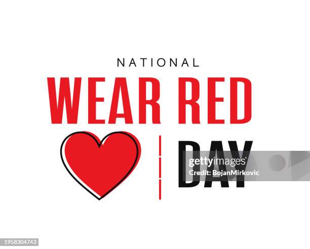 ilustrações de stock, clip art, desenhos animados e ícones de national wear red day heart banner, card, poster, background. vector - ponto turístico nacional