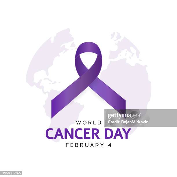 world cancer day card, banner design. february 4. vector - world cancer day stock illustrations