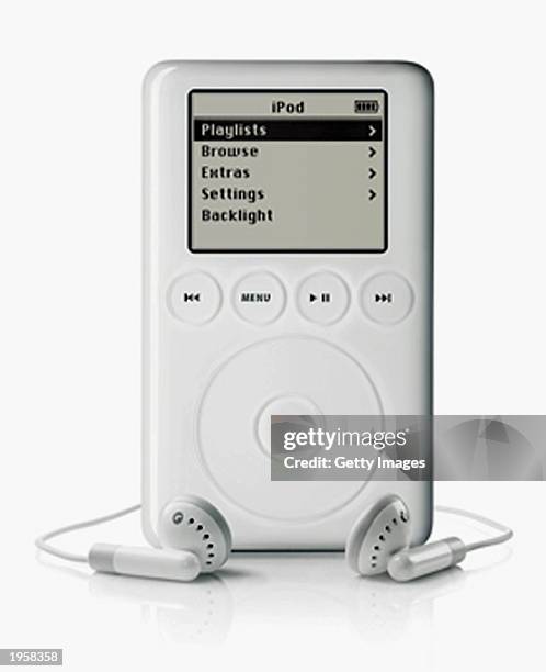 This photo from Apple Computer shows the company's iPod, a digital music player. Apple launched the iTunes Music Store on April 28 an online music...