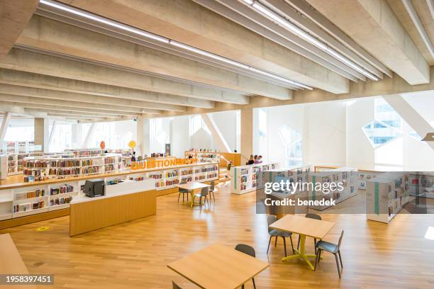 calgary central library alberta canada interior - public library stock pictures, royalty-free photos & images
