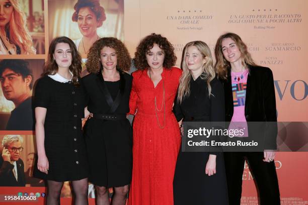 Sofia Panizzi, director Ginevra Elkann, Valeria Golino, Alba Rohrwacher and Chiara Barzini attend the photocall for the movie "Te L'Avevo Detto" on...