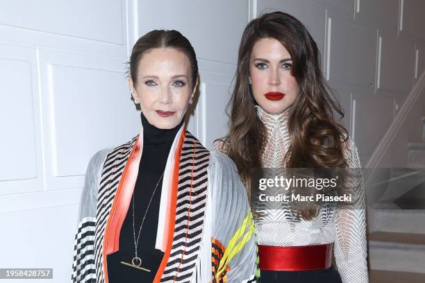 Lynda Carter and Jessica Altman attend the Jean Paul Gaultier Haute Couture Spring/Summer 2024 show as part of Paris Fashion Week on January 24, 2024...