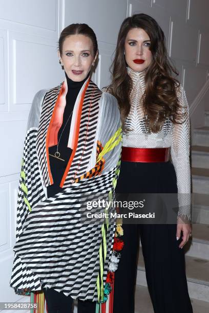 Lynda Carter and Jessica Altman attend the Jean Paul Gaultier Haute Couture Spring/Summer 2024 show as part of Paris Fashion Week on January 24, 2024...