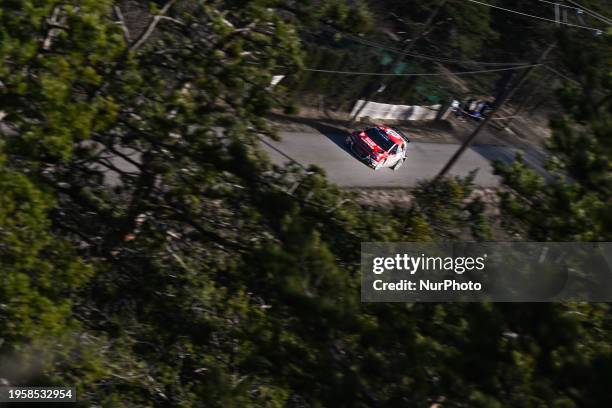 Yohan Rossel and Arnaud Dunand, of Team AEC - DG Sport Competition Citroen C3, are facing the second day of the race during the FIA World Rally...