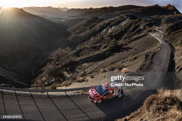 Nikolay Gryazin and Konstantin Aleksandrov of Team AEC - DG Sport Competition are driving their Citroen C3 as they face the second day of the race...