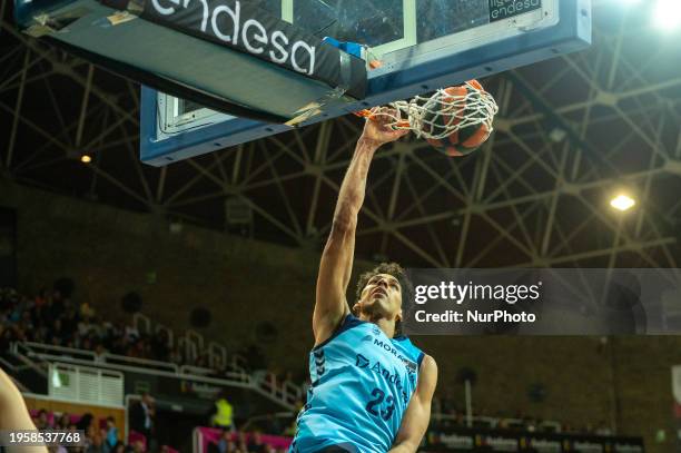 Felipe Dos Anjos of Morabanc Andorra is in action during the Liga Endesa 2023-2024 match between Morabanc Andorra and Juventut de Badalona at...