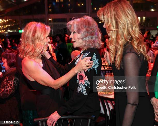 Sheryl Crow, Jane Fonda and Laura Dern at the 33rd Annual EMA Awards Gala held at Sunset Las Palmas Studios on January 27, 2024 in Los Angeles,...