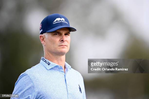 Kevin Streelman of the United States walks on the 14th hole during the first round of the Farmers Insurance Open on the Torrey Pines North Course on...