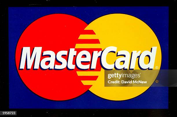 Sticker on a shop door advertises acceptance of purchases with Master Card on April 29, 2003 in Bakersfield, California. MasterCard International...