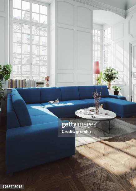 modern european apartment interior - domestic room stock pictures, royalty-free photos & images